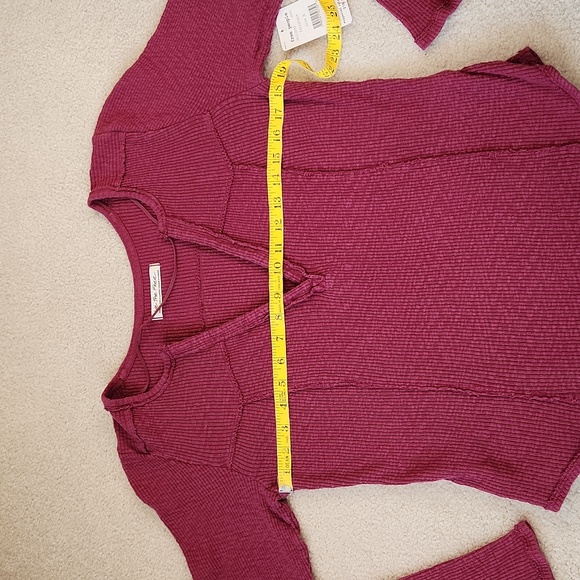 FREE PEOPLE Bell Sleeve Rib T-Shirt Fairytale - Picture 6 of 8